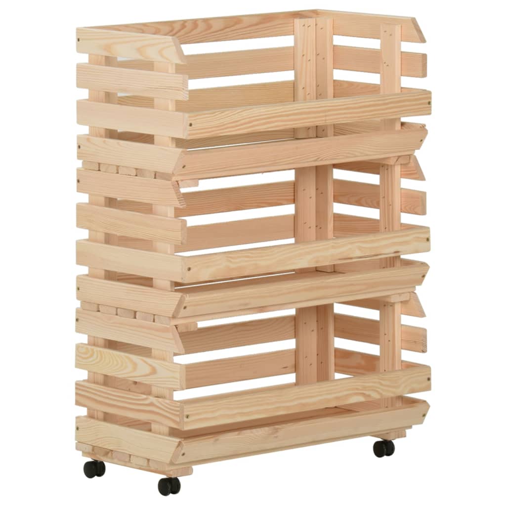 vegetable-trolley-14-6-x11-8-x31-5-solid-wood-pine At Willow and Wine USA!