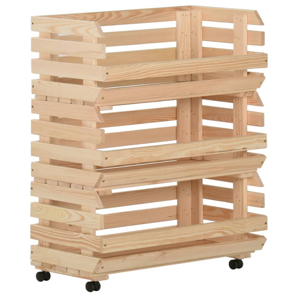 vegetable-trolley-14-6-x11-8-x31-5-solid-wood-pine At Willow and Wine USA!