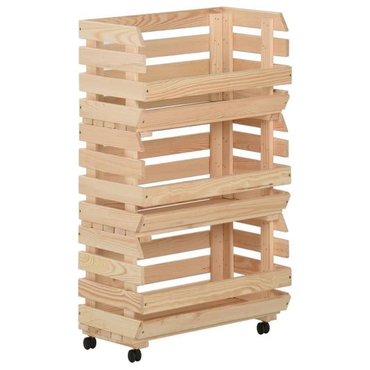 vegetable-trolley-14-6-x11-8-x31-5-solid-wood-pine At Willow and Wine USA!