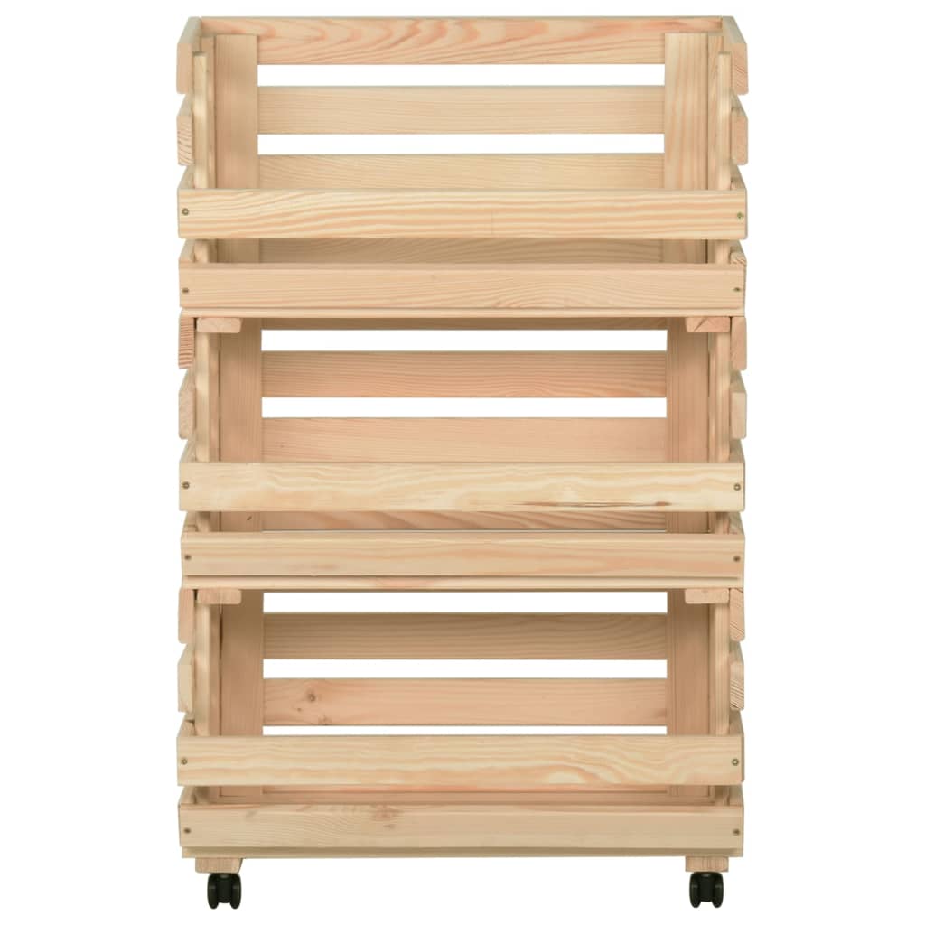 vegetable-trolley-14-6-x11-8-x31-5-solid-wood-pine At Willow and Wine USA!