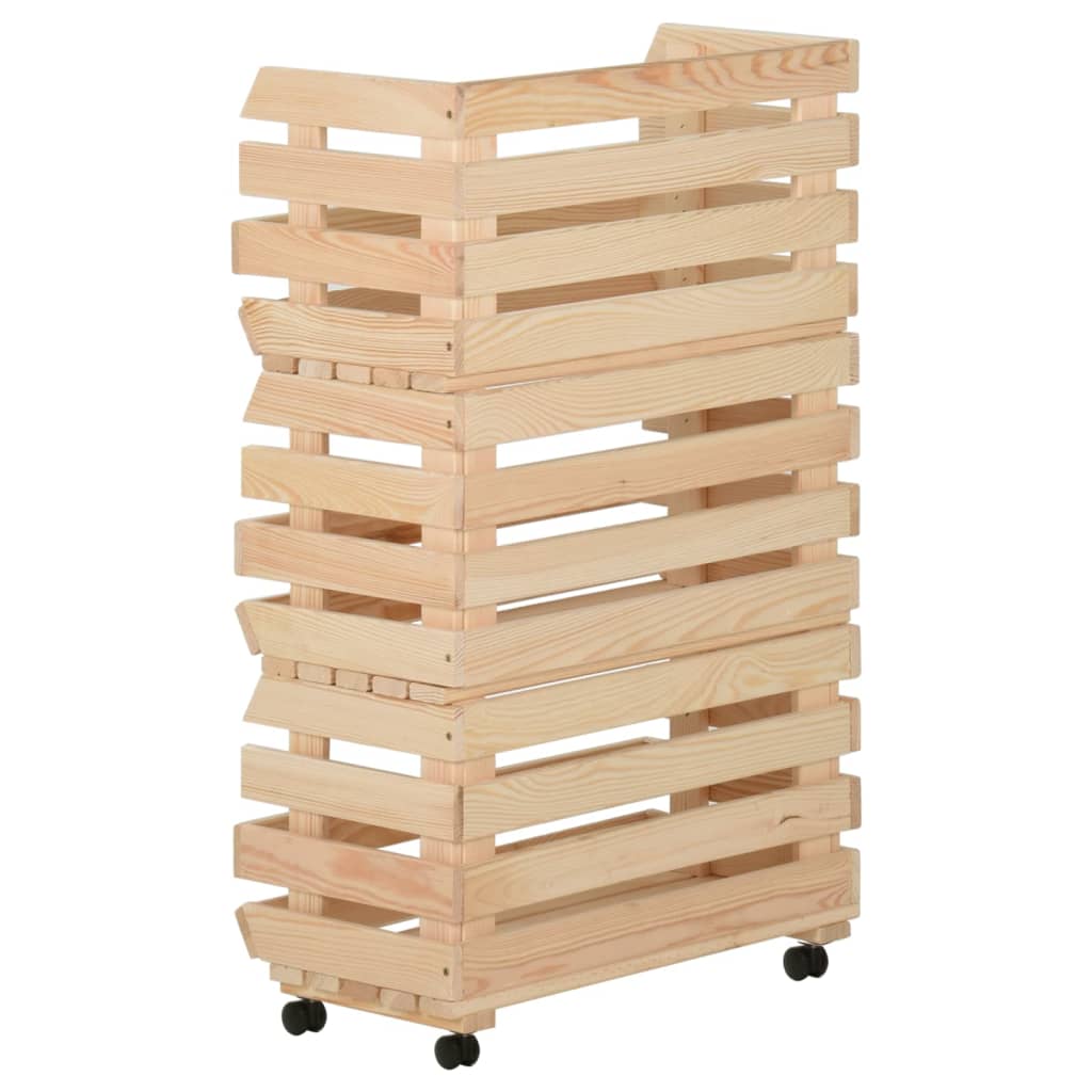 vegetable-trolley-14-6-x11-8-x31-5-solid-wood-pine At Willow and Wine USA!