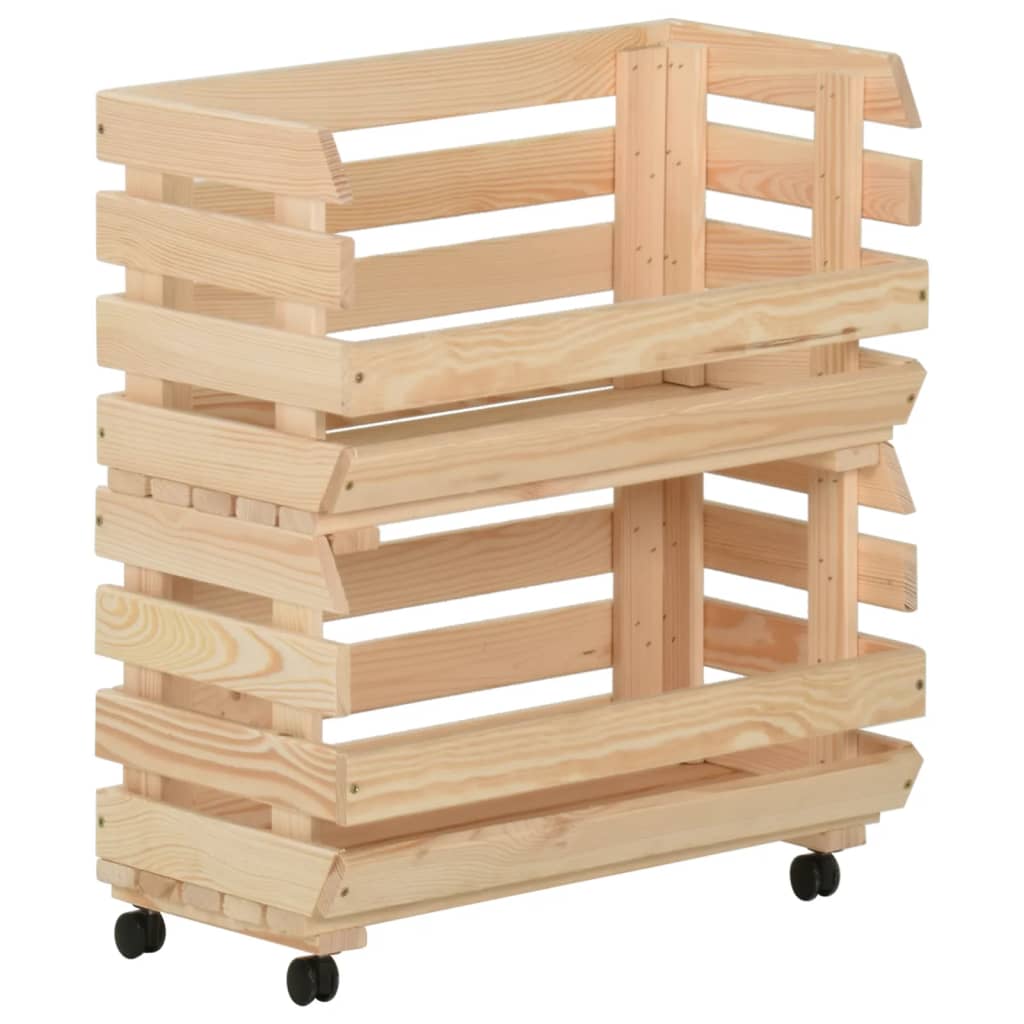 vegetable-trolley-14-6-x11-8-x31-5-solid-wood-pine At Willow and Wine USA!