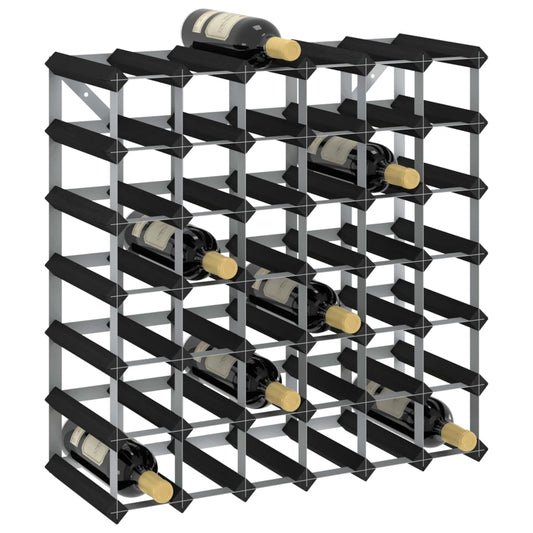 wine-rack-for-42-bottles-black-solid-pine-wood At Willow and Wine USA!