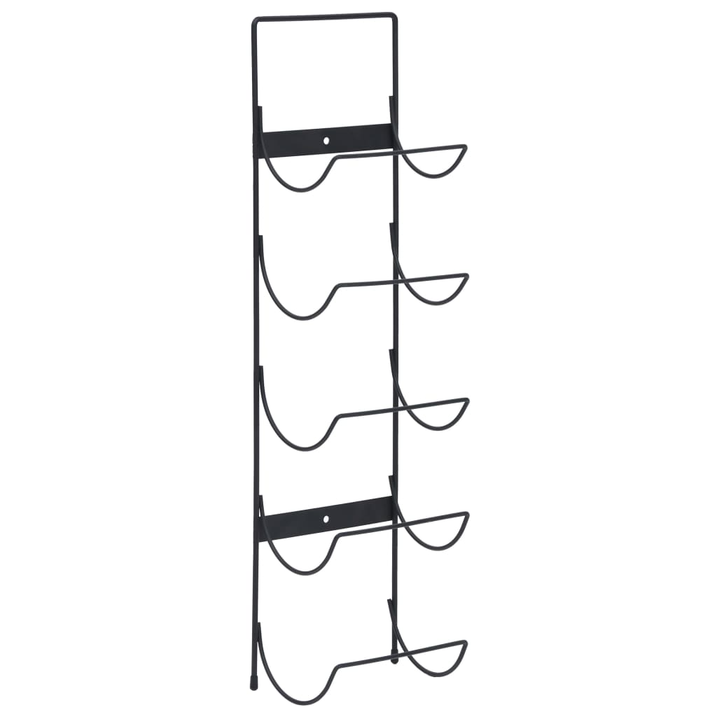 wall-mounted-wine-rack-for-5-bottles-black-iron At Willow and Wine USA!