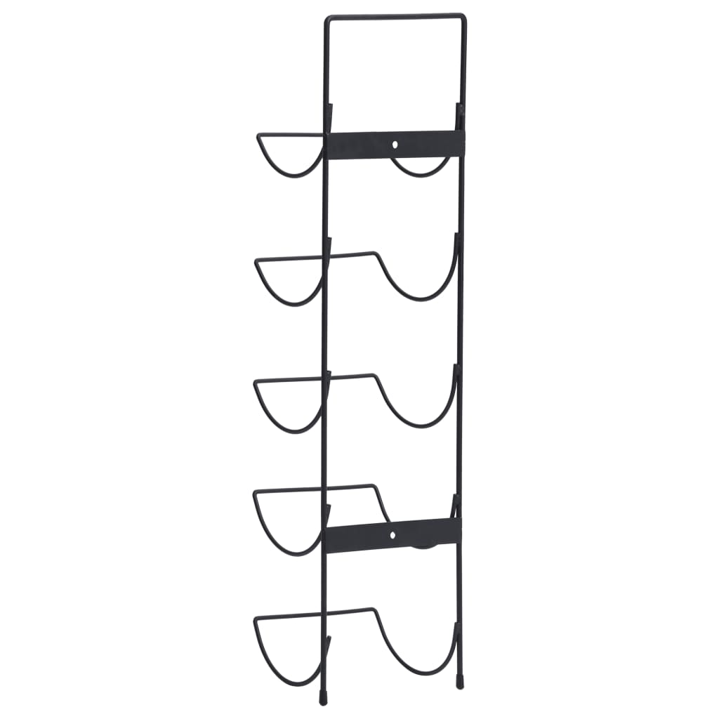 wall-mounted-wine-rack-for-5-bottles-black-iron At Willow and Wine USA!