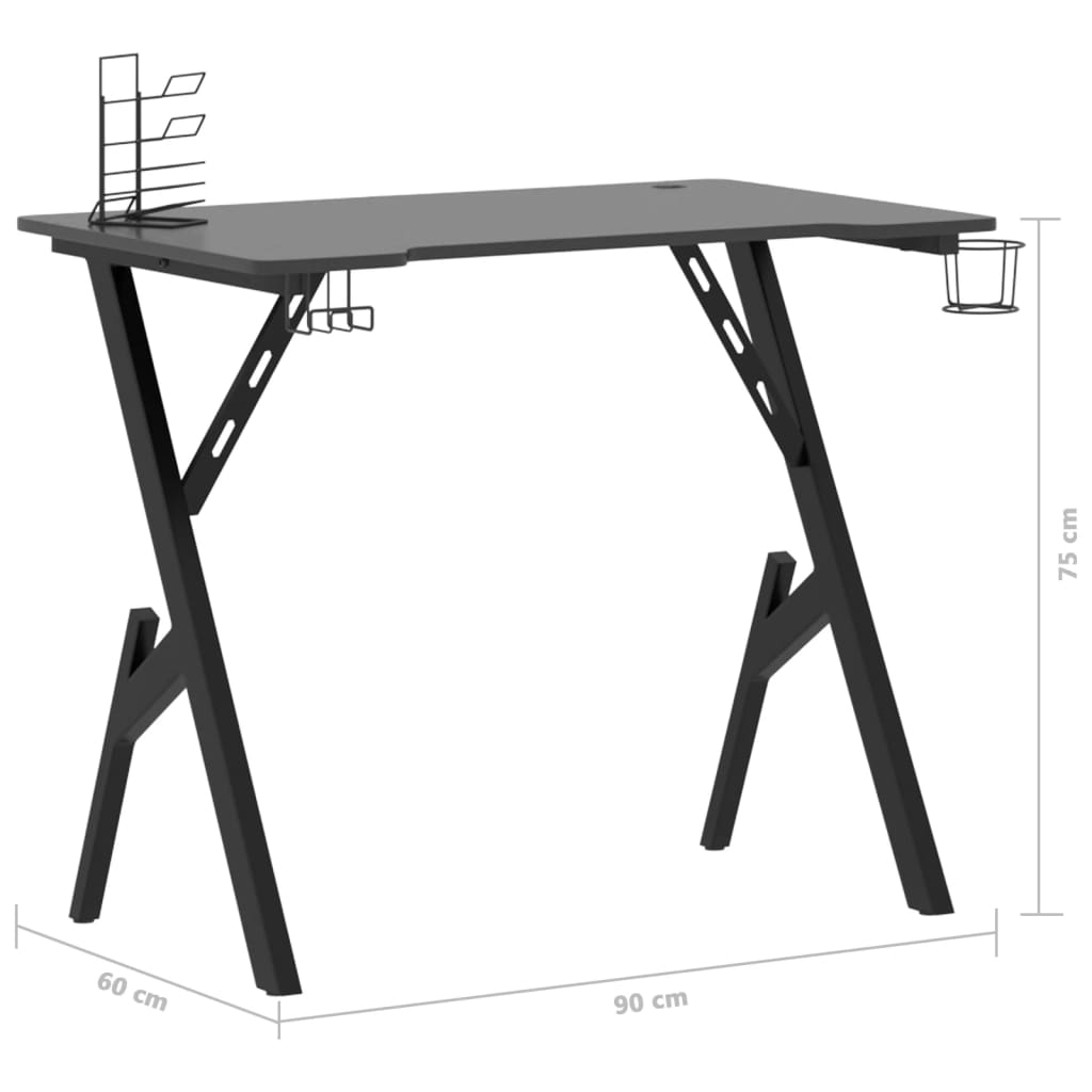 gaming-desk-with-y-shape-legs-black-35-4-x-23-6-x-29-5 At Willow and Wine USA!