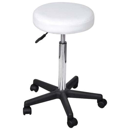 office-stool-white-faux-leather At Willow and Wine USA!