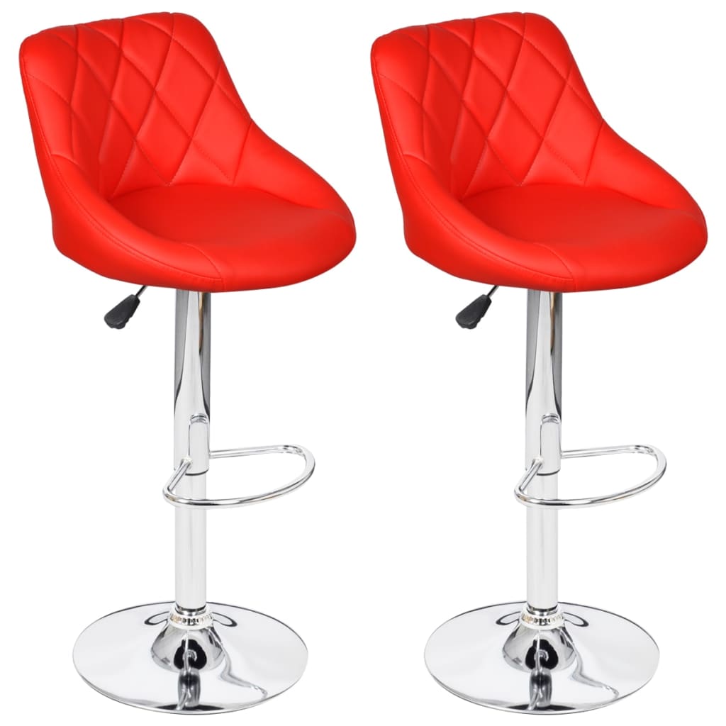 bar-stools-2-pcs-red-faux-leather At Willow and Wine USA!