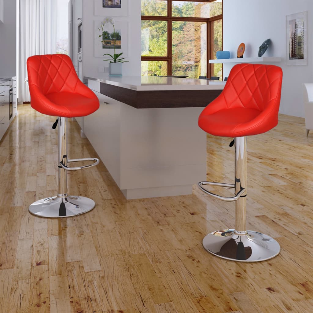 bar-stools-2-pcs-red-faux-leather At Willow and Wine USA!