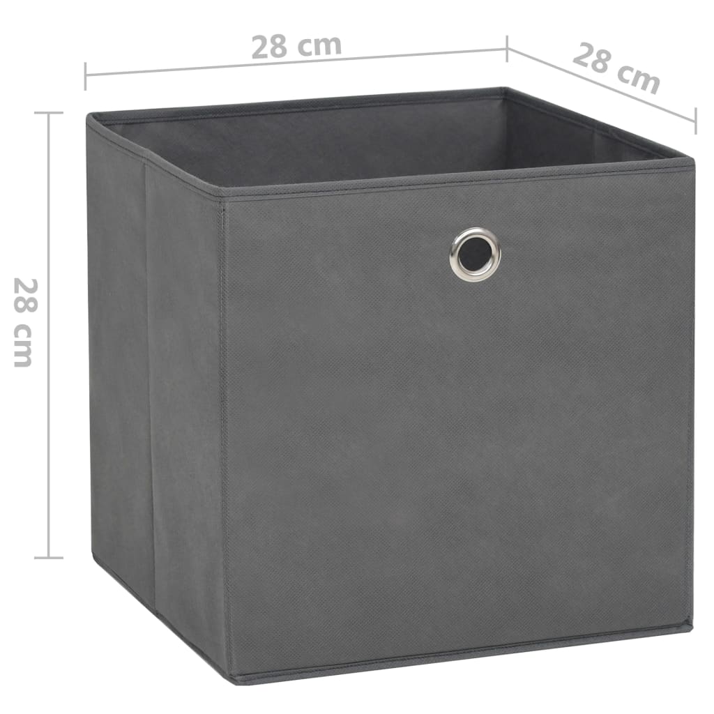 storage-boxes-4-pcs-non-woven-fabric-11-x11-x11-gray-813971 At Willow and Wine USA!