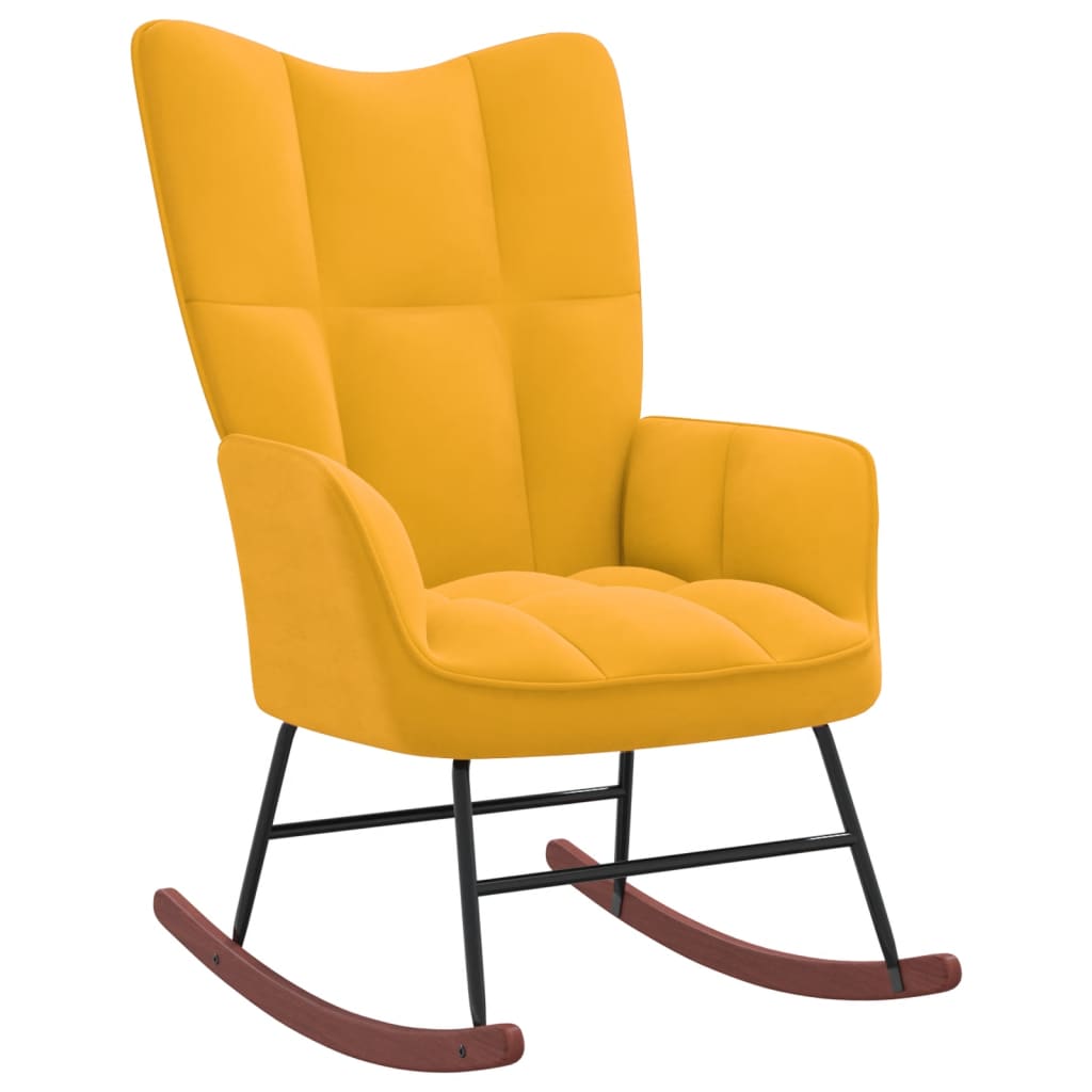 rocking-chair-mustard-yellow-velvet At Willow and Wine USA!