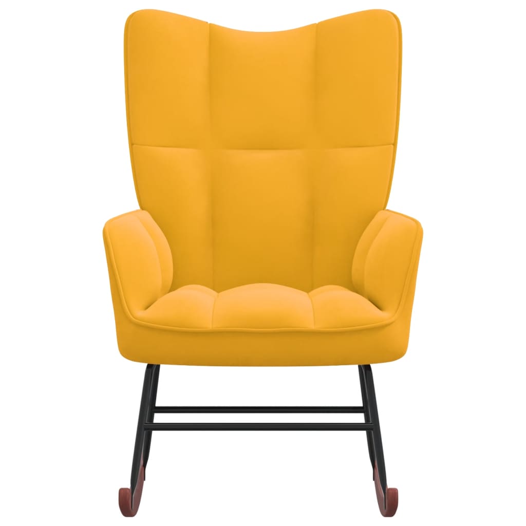 rocking-chair-mustard-yellow-velvet At Willow and Wine USA!