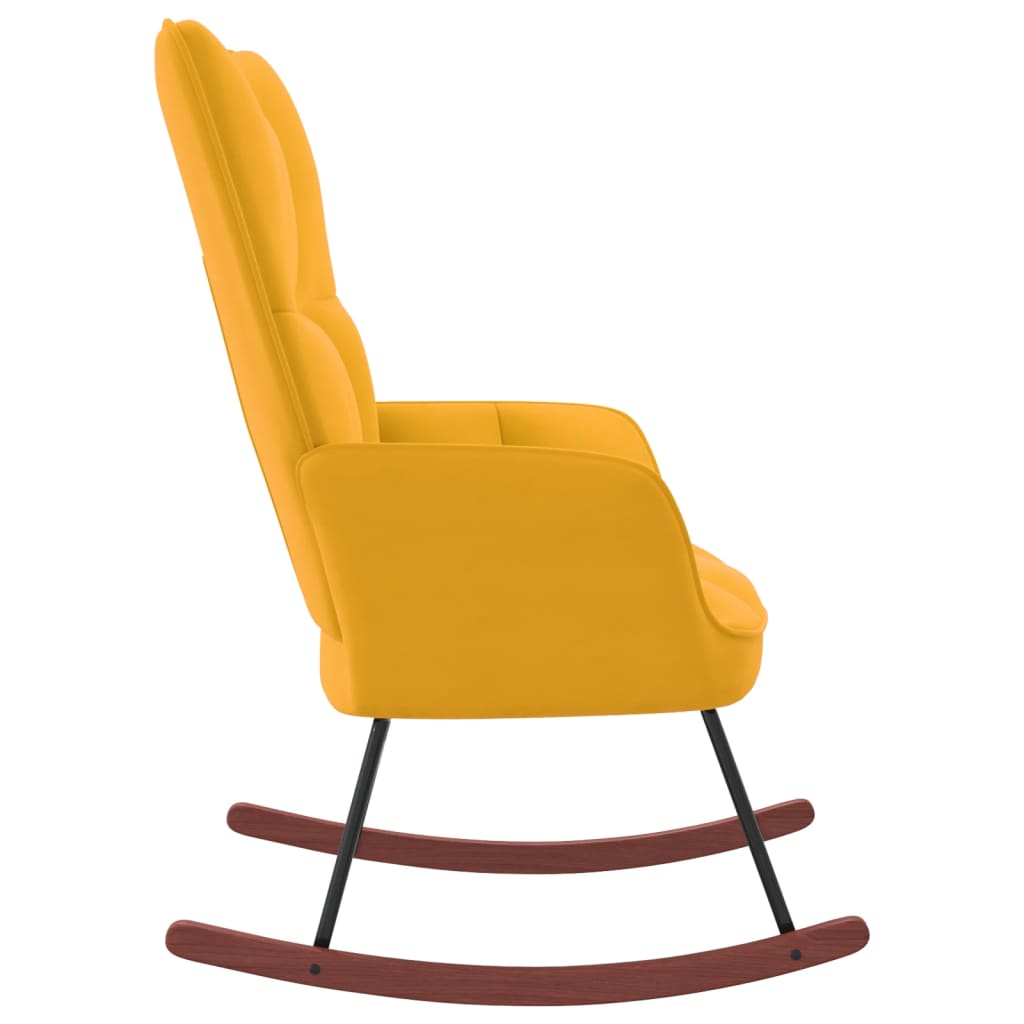 rocking-chair-mustard-yellow-velvet At Willow and Wine USA!