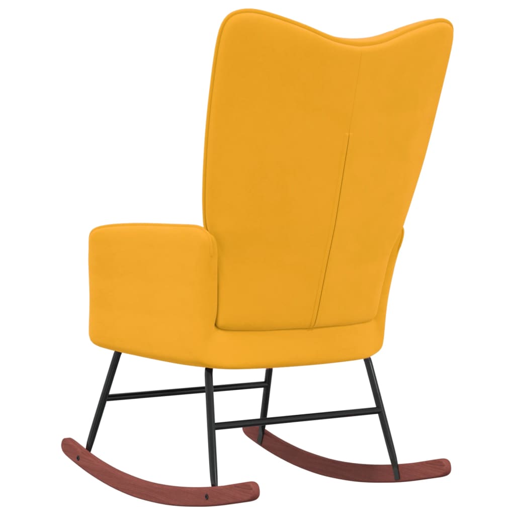 rocking-chair-mustard-yellow-velvet At Willow and Wine USA!