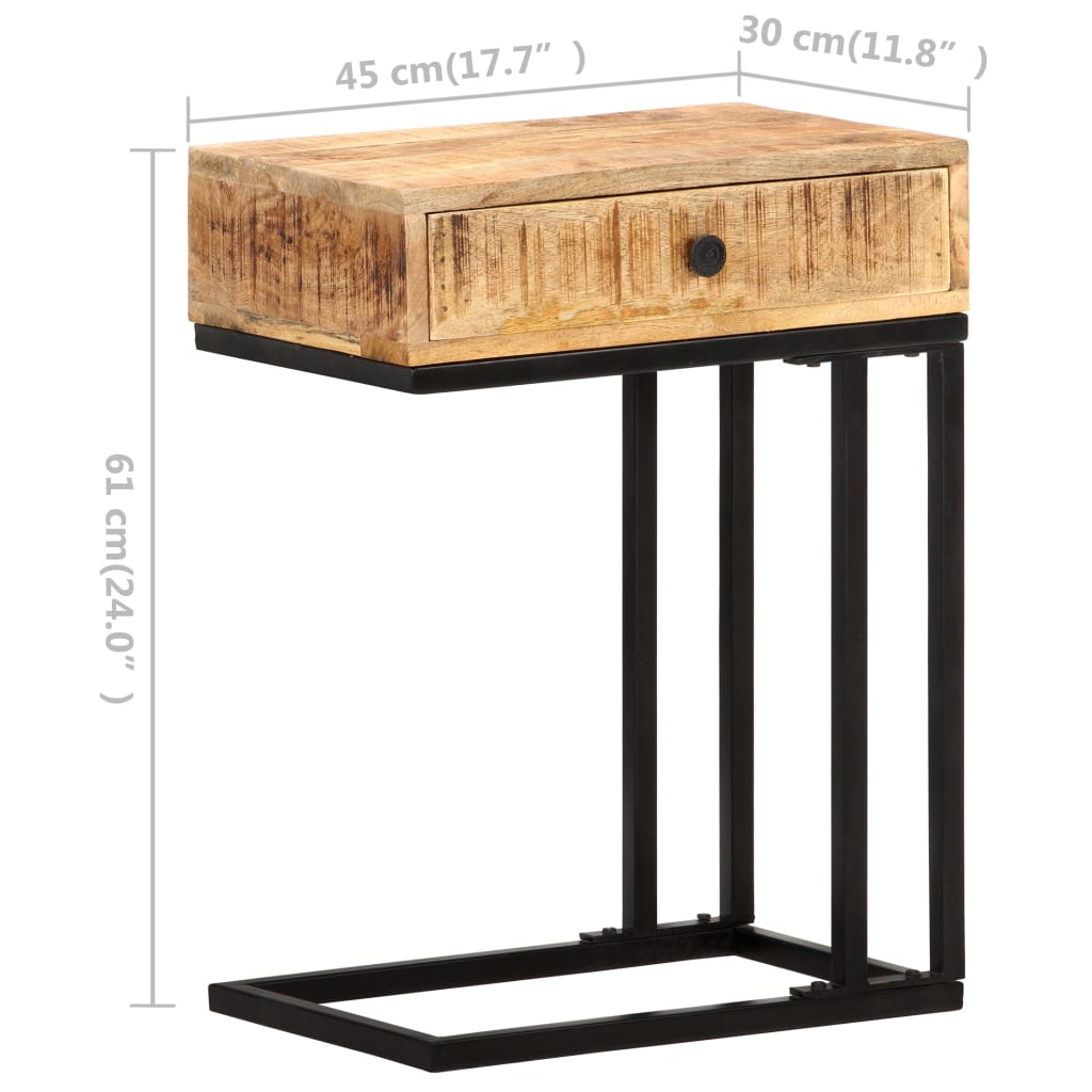 u-shaped-side-table-17-7-x11-8-x24-solid-mango-wood At Willow and Wine USA!