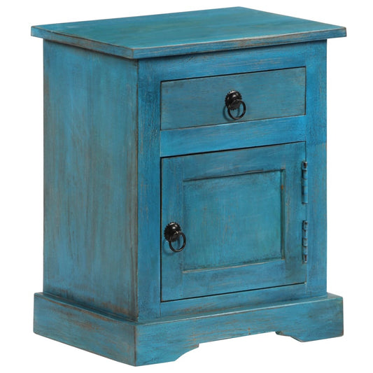 bedside-table-solid-mango-wood-15-7-x11-8-x19-7-blue At Willow and Wine USA!