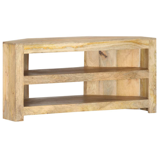 Corner TV Stand 35.4"x17.7"x17.7" Solid Wood Mango