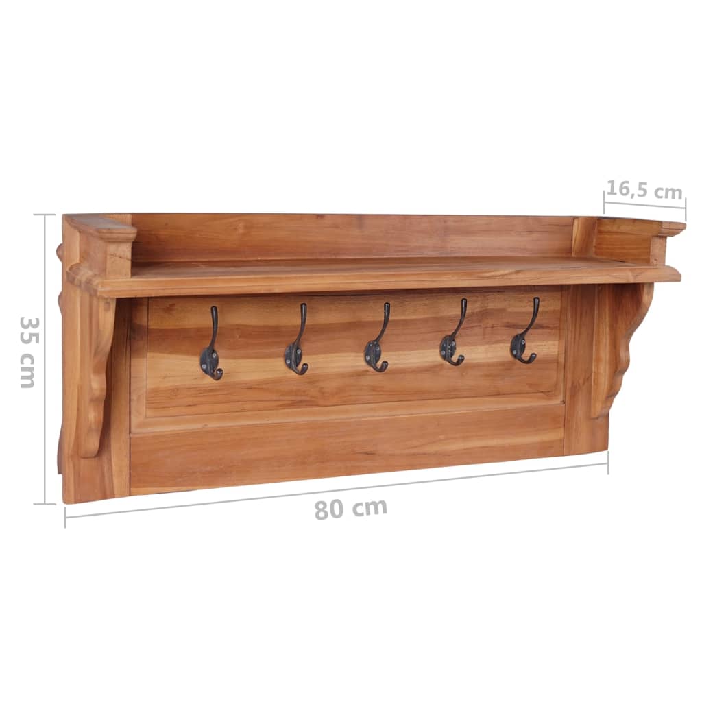 wall-mounted-coat-rack-31-5-x6-5-x13-8-solid-teak-wood At Willow and Wine USA!