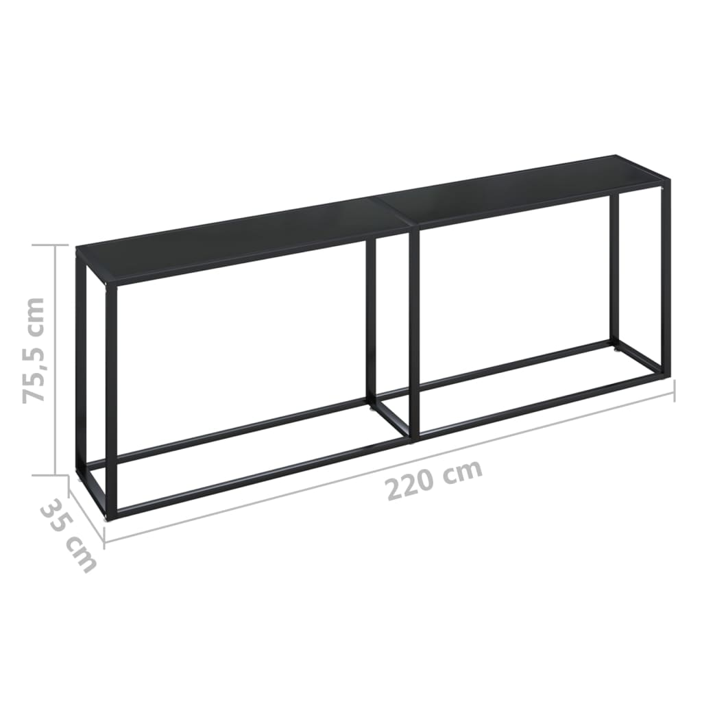 console-table-black-86-6-x13-8-x29-7-tempered-glass At Willow and Wine USA!