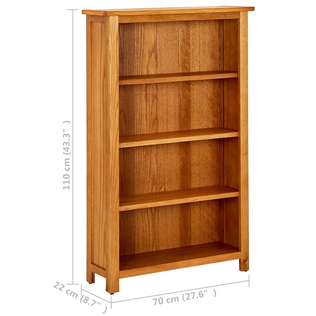 4-tier-bookcase-27-6-x8-7-x43-3-solid-oak-wood At Willow and Wine USA!