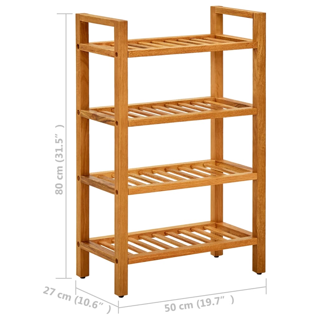 shoe-rack-with-4-shelves-19-7-x10-6-x31-5-solid-oak-wood-813921 At Willow and Wine USA!