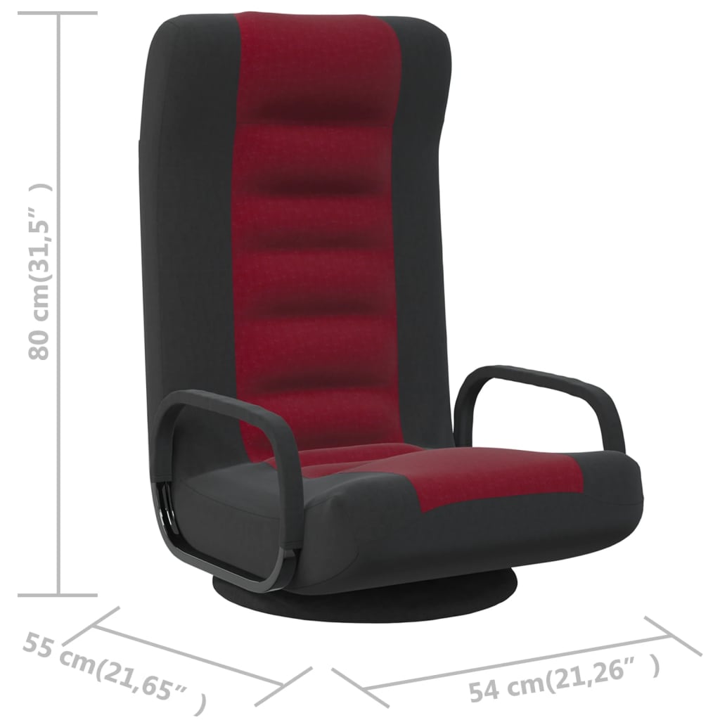 swivel-floor-chair-black-and-wine-red-fabric At Willow and Wine USA!