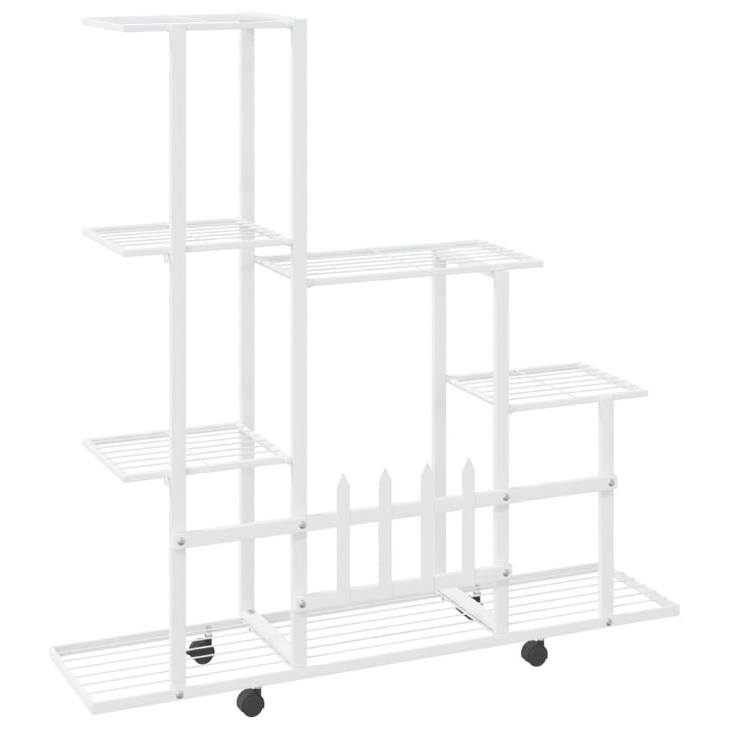 flower-stand-with-wheel-37-2-x9-8-x36-4-white-metal At Willow and Wine USA!