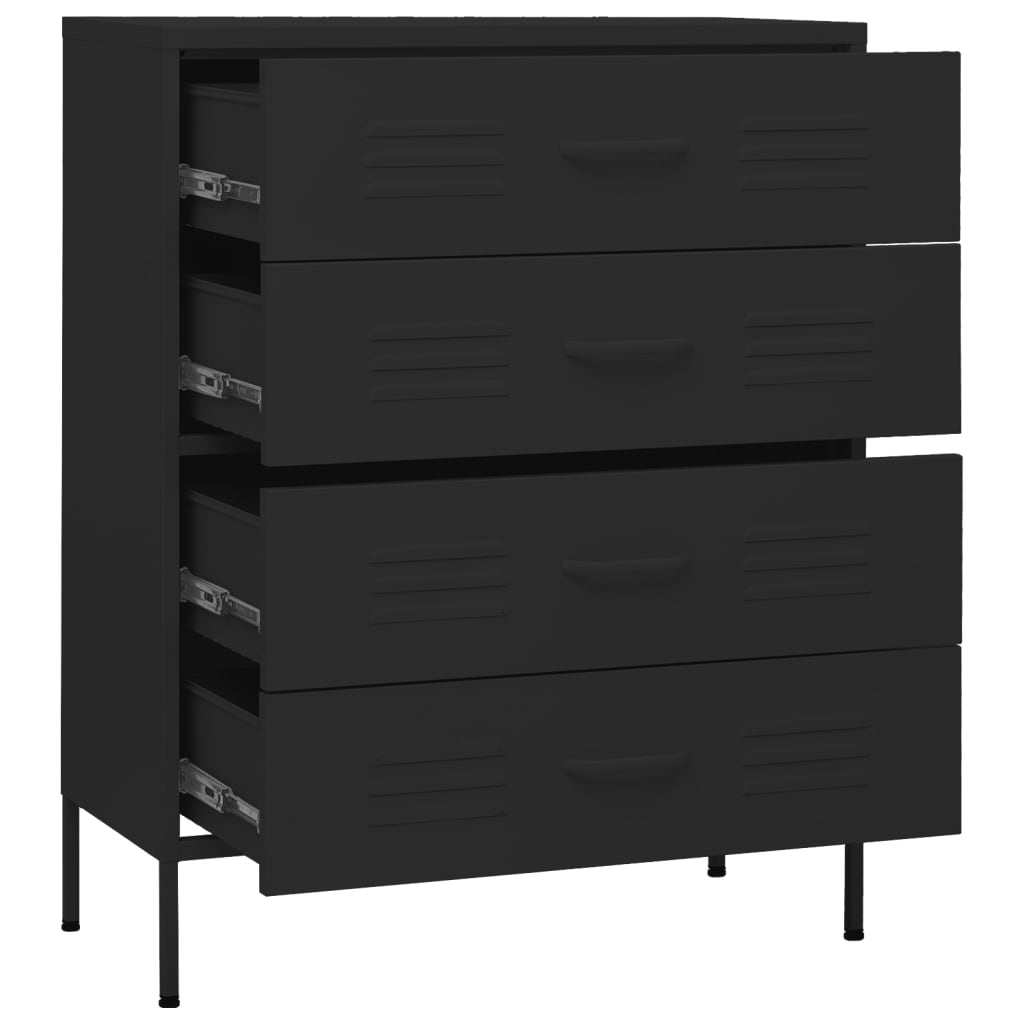 chest-of-drawers-black-31-5-x13-8-x40-steel At Willow and Wine USA!