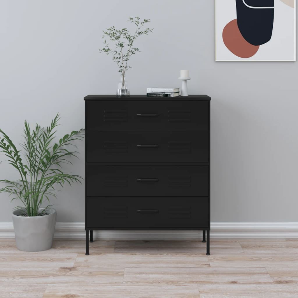 chest-of-drawers-black-31-5-x13-8-x40-steel At Willow and Wine USA!