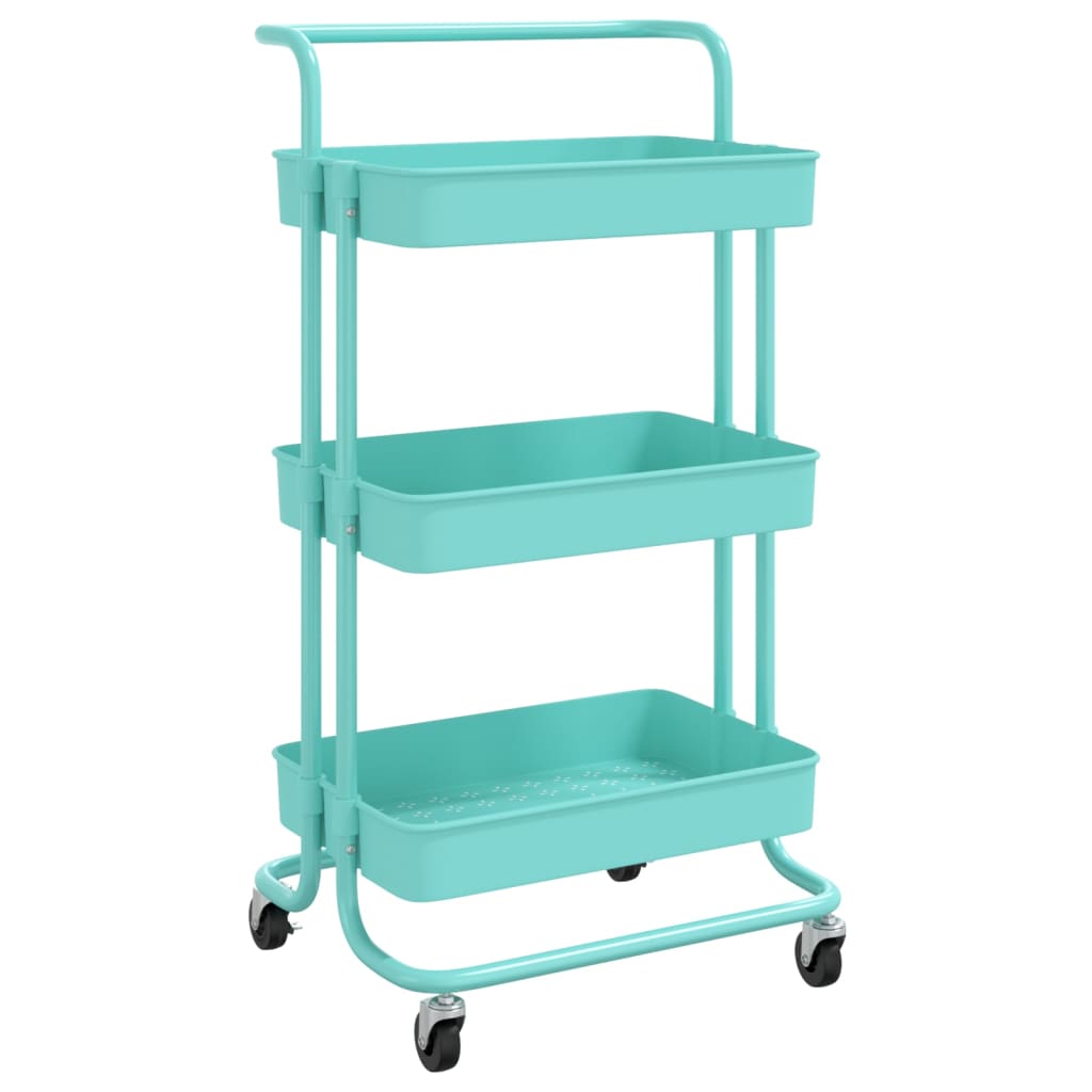 3-tier-kitchen-trolley-turquoise-16-5-x13-8-x33-5-iron-and-abs At Willow and Wine USA!