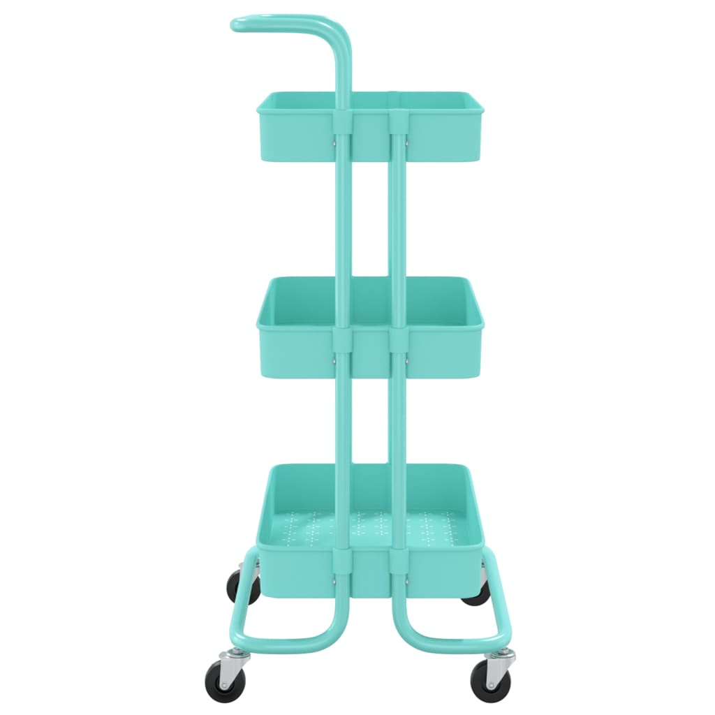 3-tier-kitchen-trolley-turquoise-16-5-x13-8-x33-5-iron-and-abs At Willow and Wine USA!