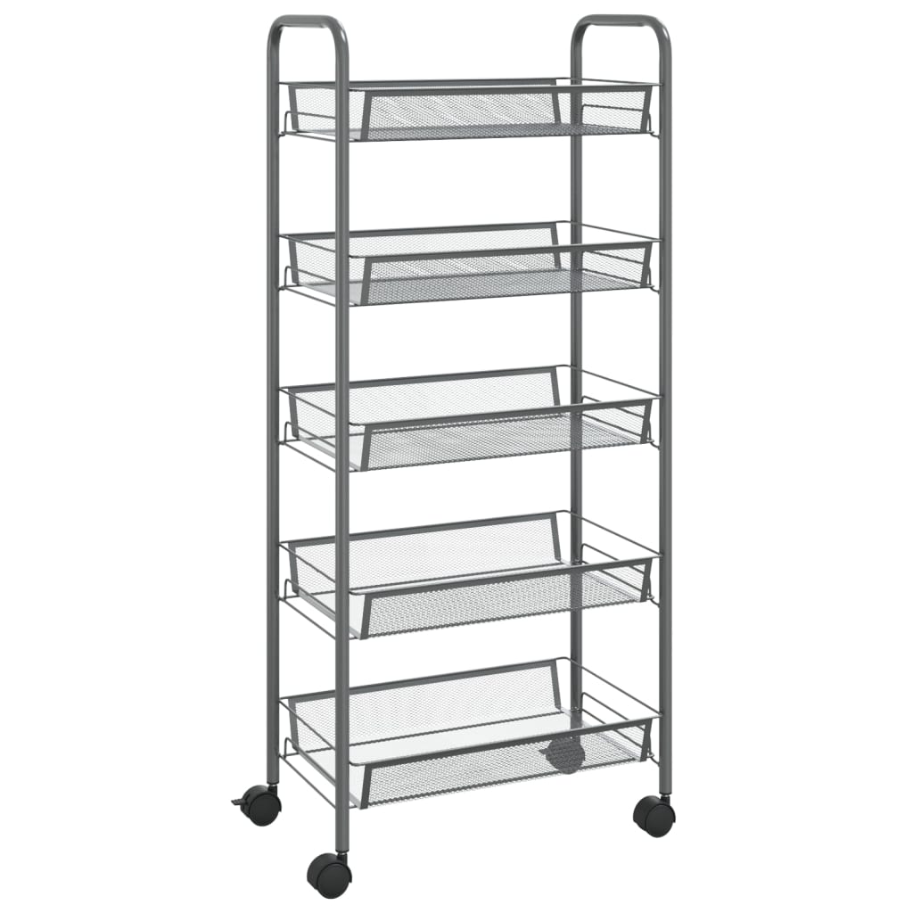 5-tier-kitchen-trolley-gray-18-1-x10-2-x41-3-iron At Willow and Wine USA!