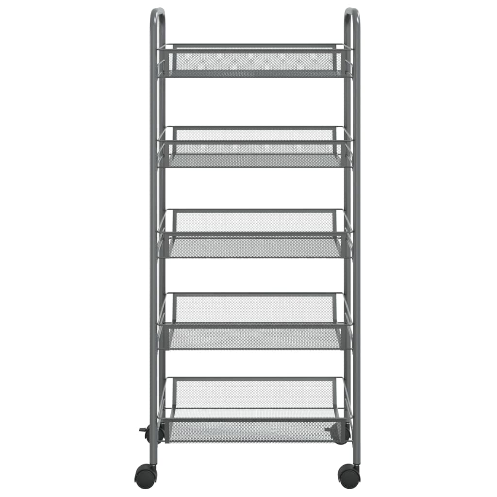 5-tier-kitchen-trolley-gray-18-1-x10-2-x41-3-iron At Willow and Wine USA!