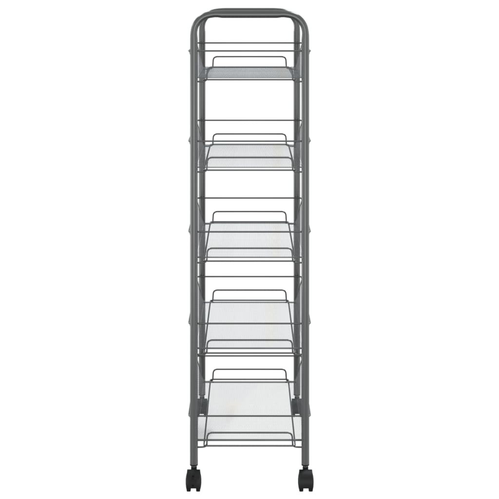 5-tier-kitchen-trolley-gray-18-1-x10-2-x41-3-iron At Willow and Wine USA!