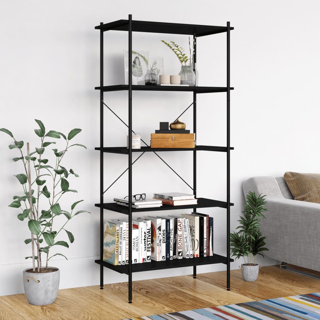 5-tier-shelving-unit-black-and-oak-31-5-x15-7-x64-2 At Willow and Wine USA!