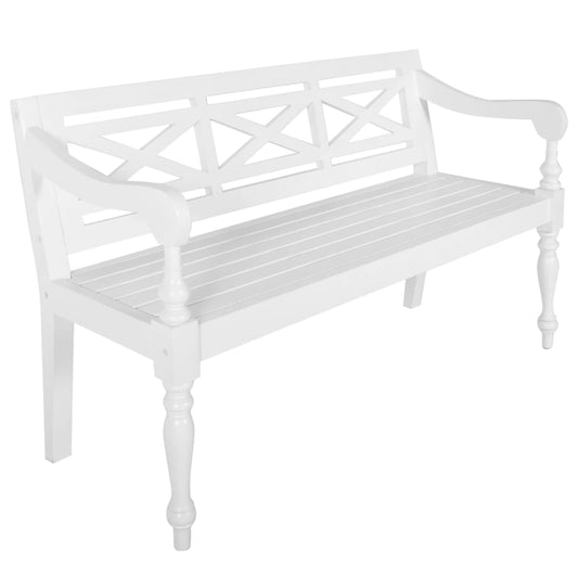 batavia-bench-48-4-solid-mahogany-wood-white At Willow and Wine USA!