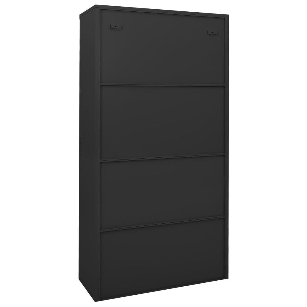 office-cabinet-with-sliding-door-anthracite-35-4-x15-7-x70-9-steel At Willow and Wine USA!