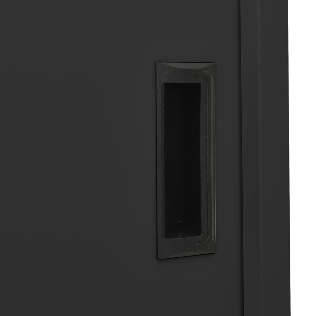 office-cabinet-with-sliding-door-anthracite-35-4-x15-7-x70-9-steel At Willow and Wine USA!