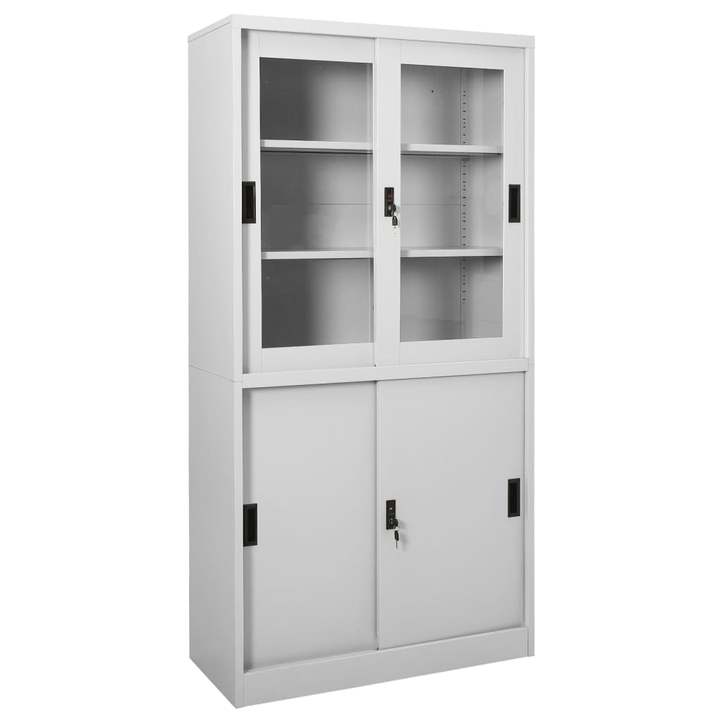 office-cabinet-with-sliding-door-anthracite-35-4-x15-7-x70-9-steel At Willow and Wine USA!