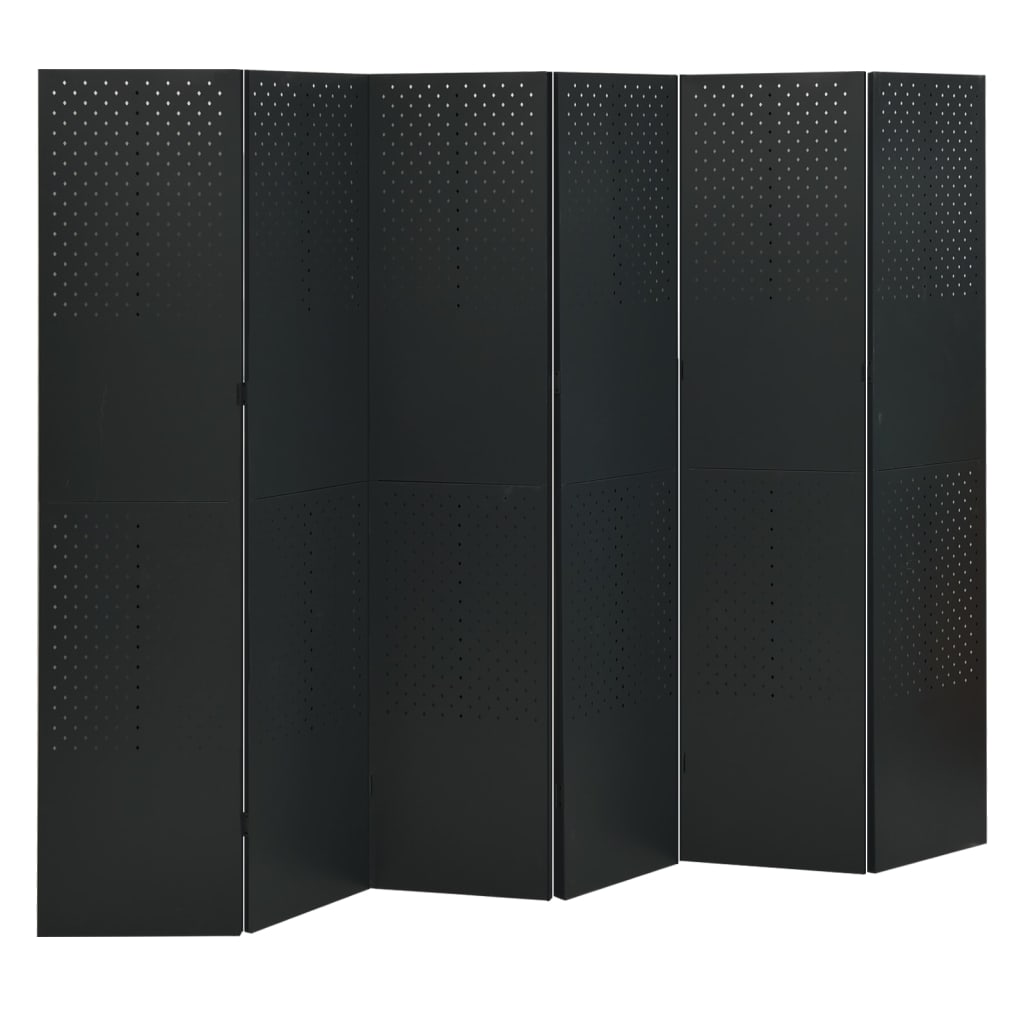 5-panel-room-dividers-2-pcs-black-78-7-x70-9-steel At Willow and Wine USA!