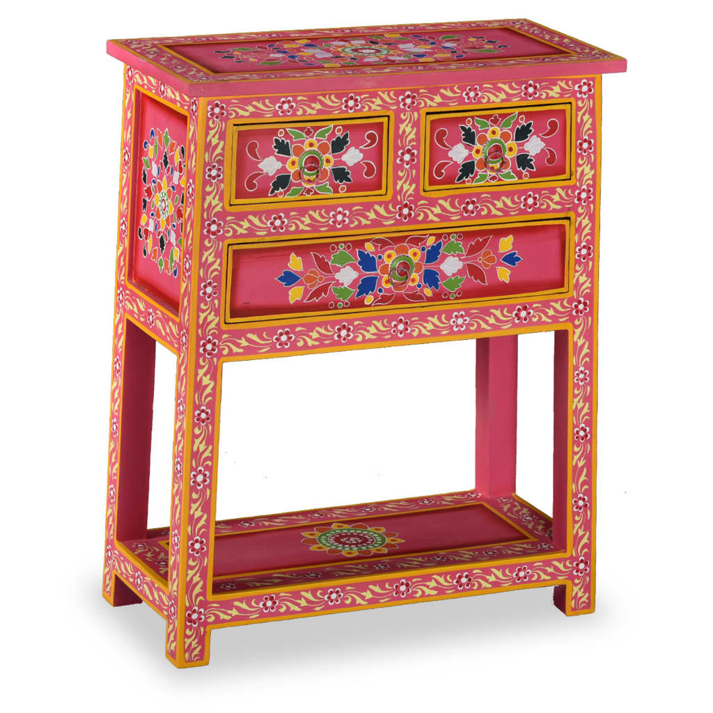 sideboard-with-drawers-turquoise-23-6-x11-8-x29-9-solid-wood-mango At Willow and Wine USA!