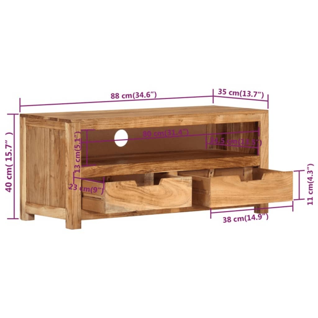 tv-stand-34-6-x13-8-x15-7-solid-wood-acacia At Willow and Wine USA!