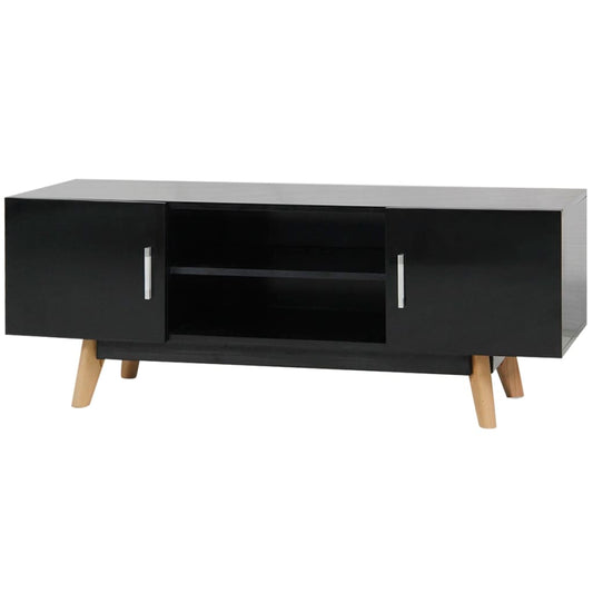 High Gloss TV Stand Black 47.2"x15.7"x18.1" MDF