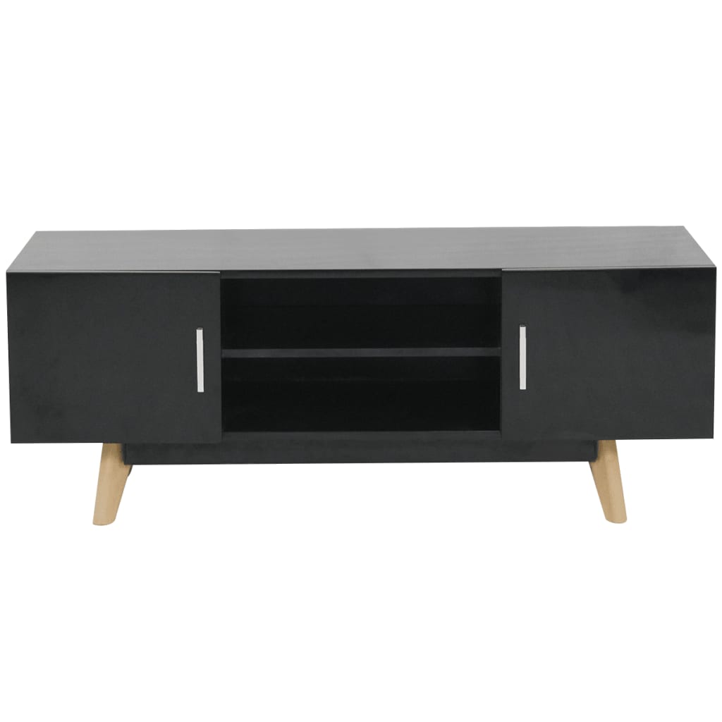 High Gloss TV Stand Black 47.2"x15.7"x18.1" MDF