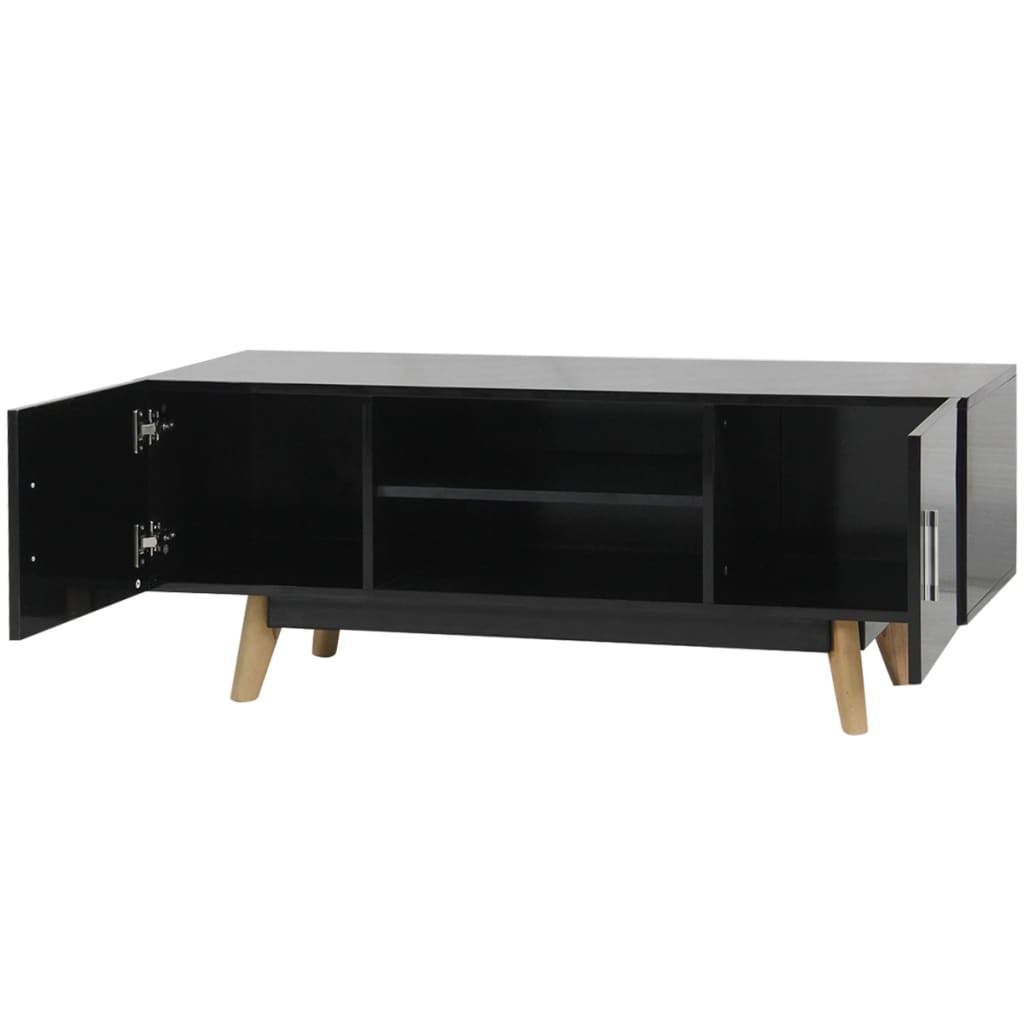 High Gloss TV Stand Black 47.2"x15.7"x18.1" MDF