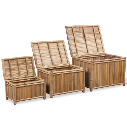 storage-boxes-3-pieces-bamboo At Willow and Wine USA!