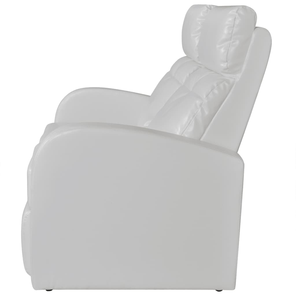 2-seater-home-theater-recliner-sofa-white-faux-leather At Willow and Wine USA!