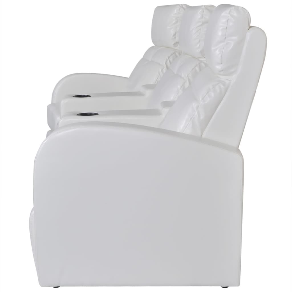 3-seater-home-theater-recliner-sofa-white-faux-leather At Willow and Wine USA!