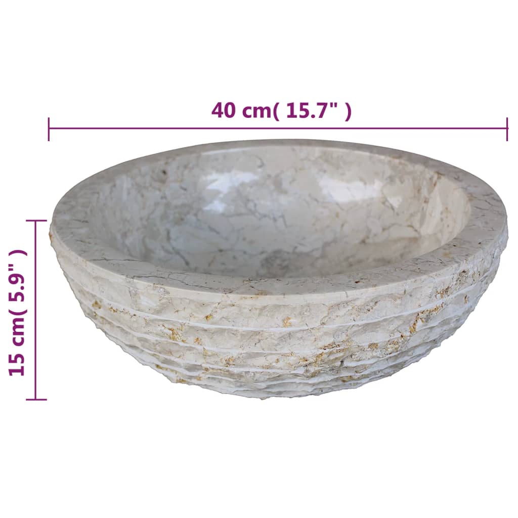 basin-marble-15-7-cream At Willow and Wine USA!