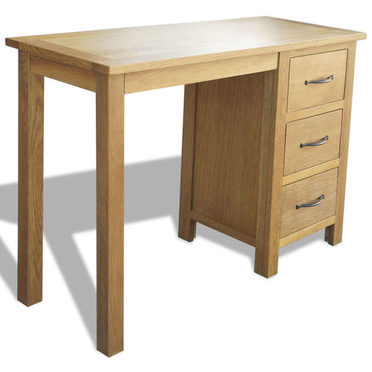 desk-with-3-drawers-solid-oak-wood-41-7-x15-7-x29-5 At Willow and Wine USA!